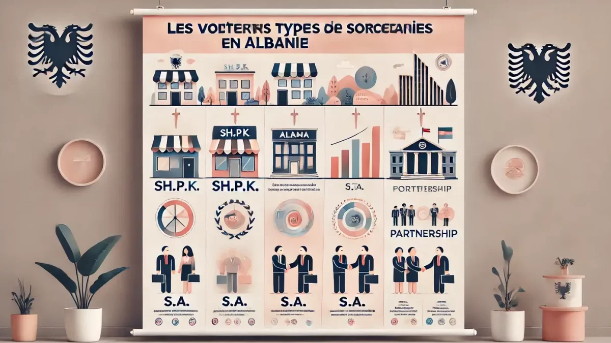 Les différents types de sociétés en Albanie : Sh.p.k., S.A., etc.