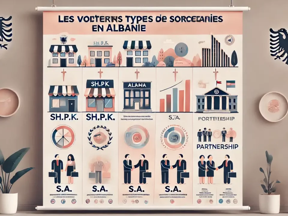 Les différents types de sociétés en Albanie : Sh.p.k., S.A., etc.